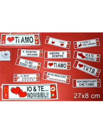 TARGA ADESIVA ASSORTITO 27x8cm