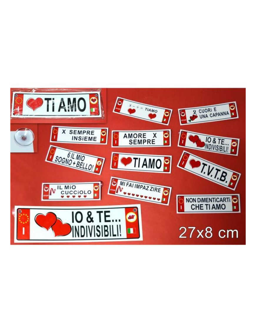 TARGA ADESIVA ASSORTITO 27x8cm