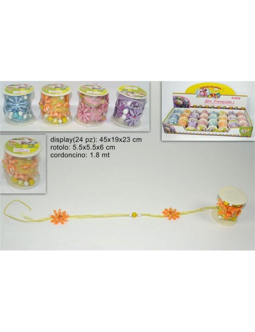 ROTOLO FILO C/FIORI ASS. GI004734 $$