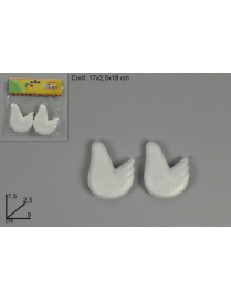 L.POLISTIROLO GALLINA 2pz 9cm JE004987