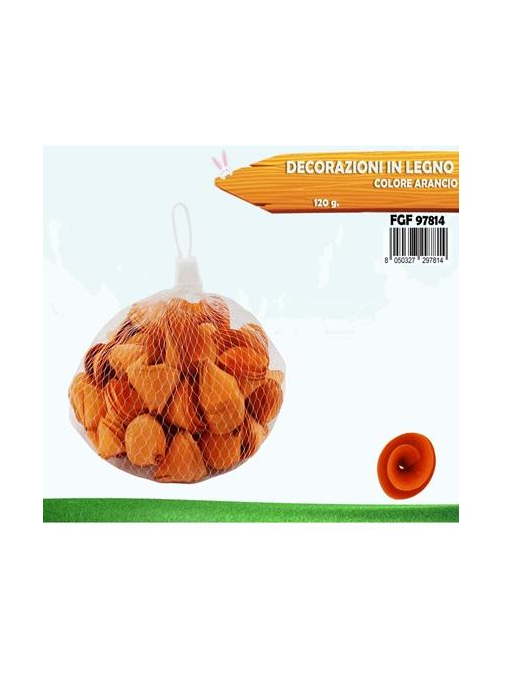 DECORAZIONE LEGNO 120gr ARANCIO 7814