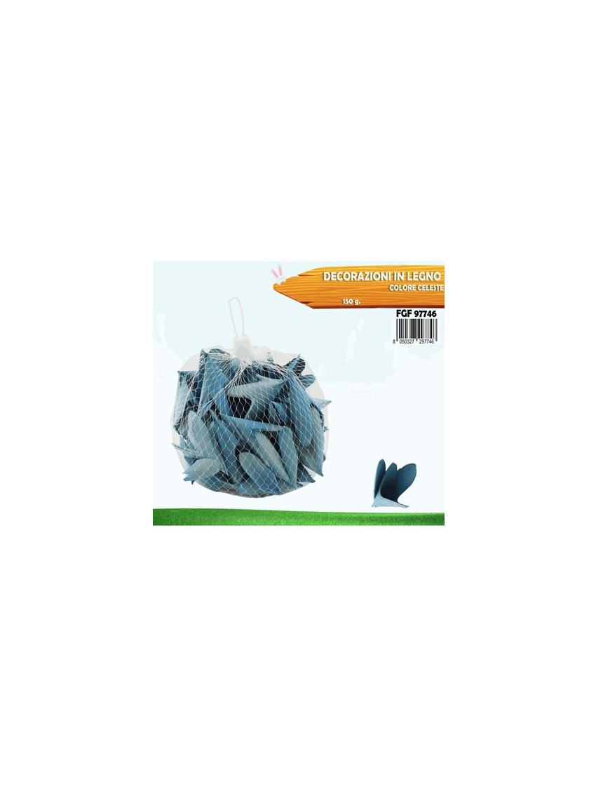 DECORAZIONE LEGNO 150gr CELESTE 7746