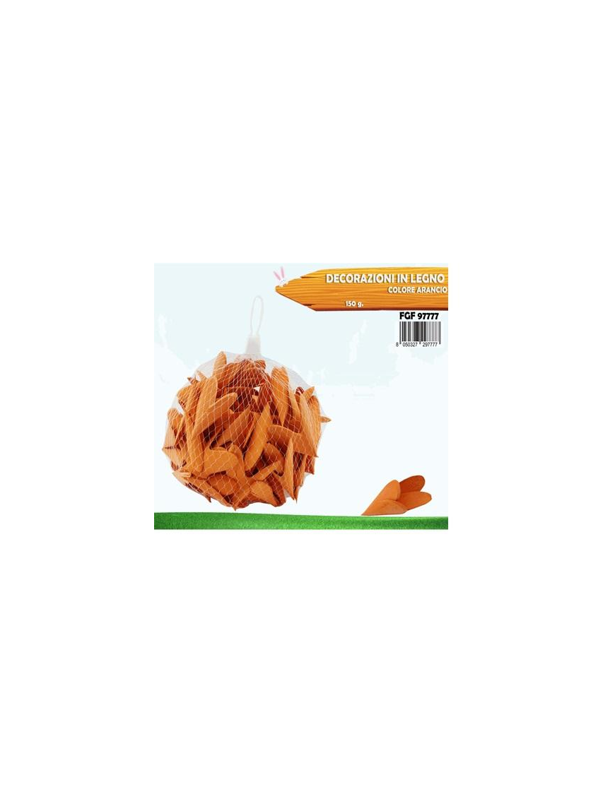 DECORAZIONE LEGNO 150gr ARANCIO 7777
