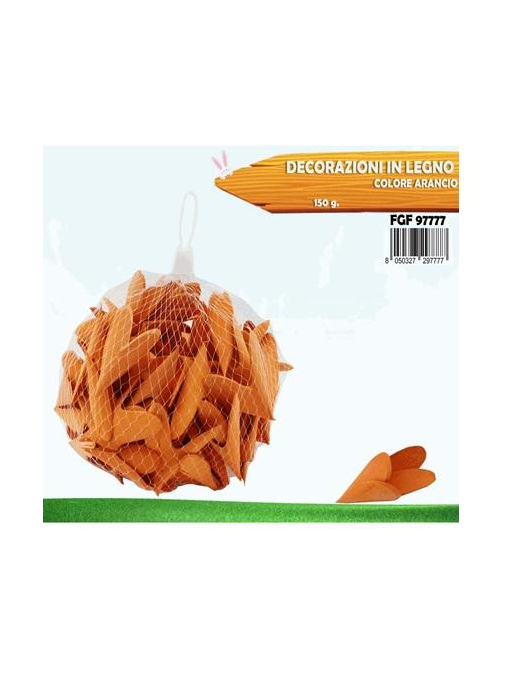 DECORAZIONE LEGNO 150gr ARANCIO 7777