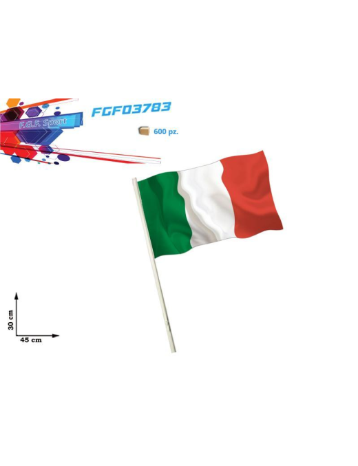 BANDIERA DEI MONDIALI 30x45 CM CON ASTA