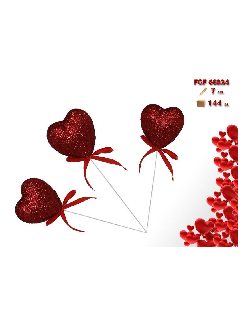 SPILLONE CUORE  7cm 3pezzi