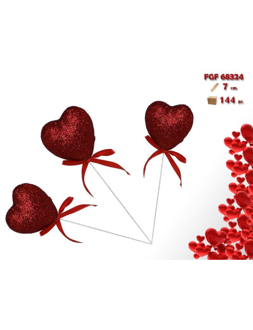 SPILLONE CUORE  7cm 3pezzi