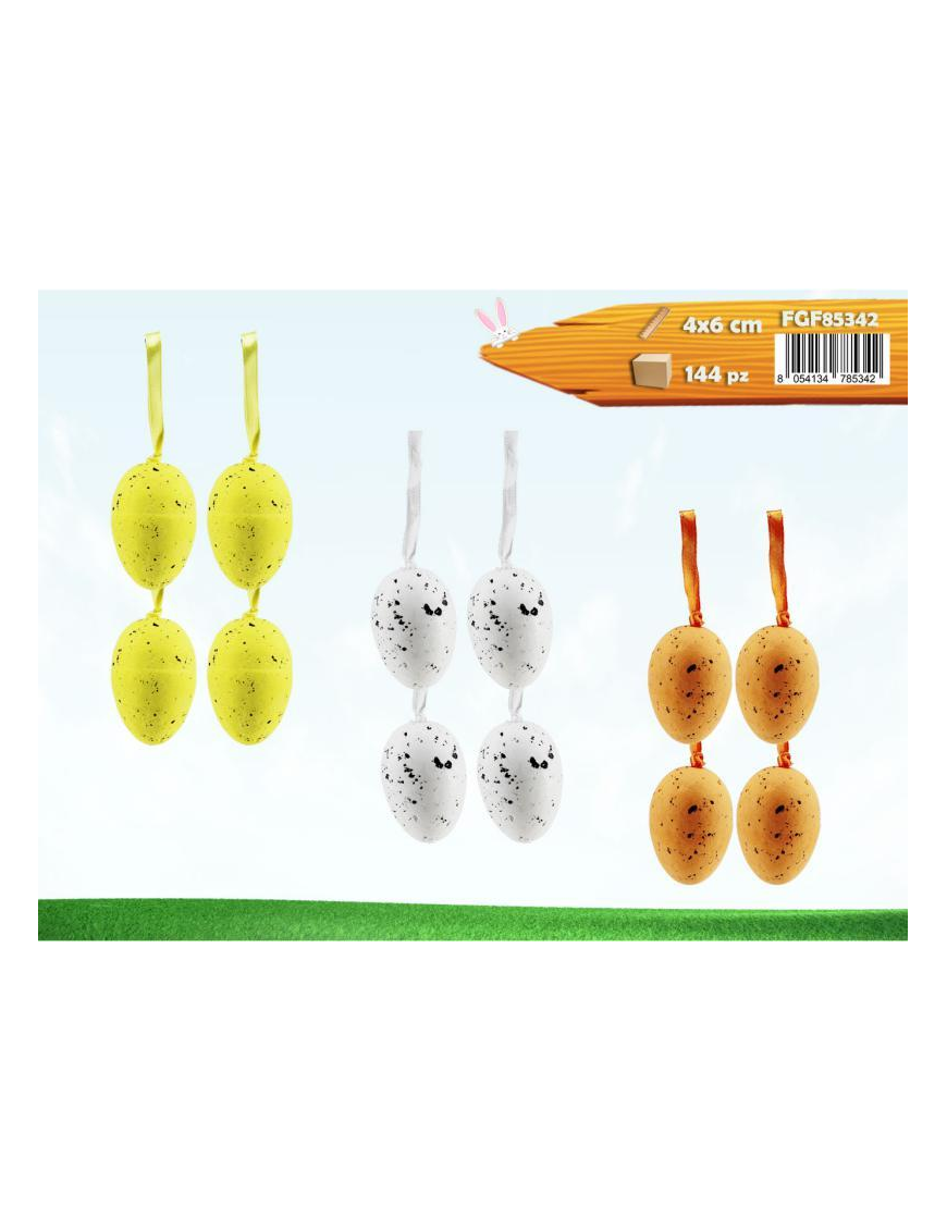 POLYSTYRENE EGGS 4pcs 6cm 85342