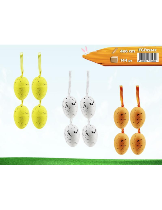 POLYSTYRENE EGGS 4pcs 6cm 85342