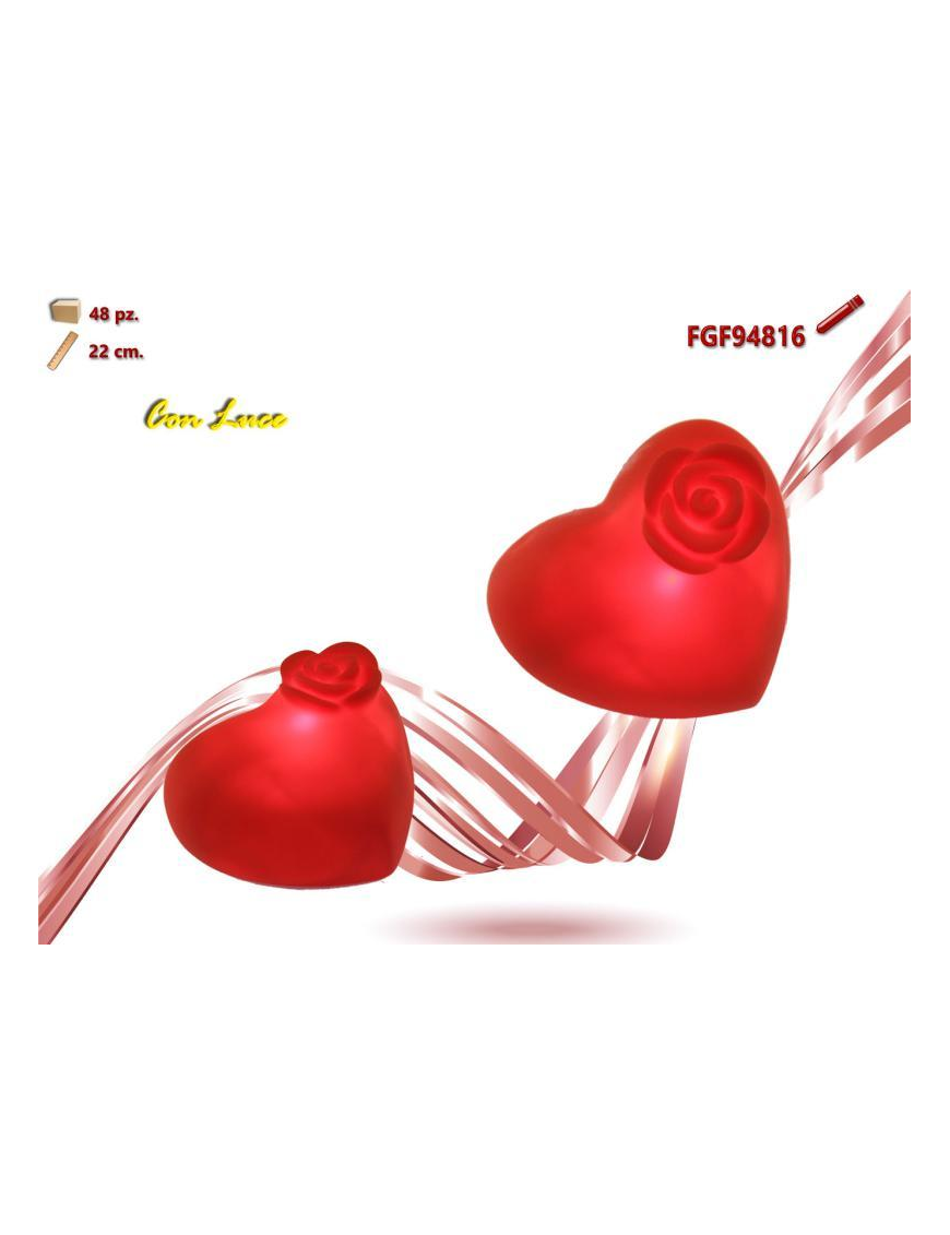 LUMINOSO CUORE PLASTICA 6cm