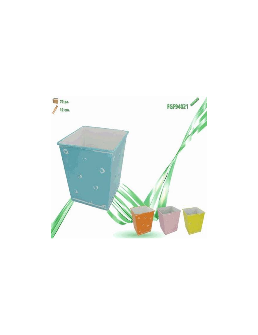 L.CAN ASS. BOLLE SQUARE VASE 12cm 4021