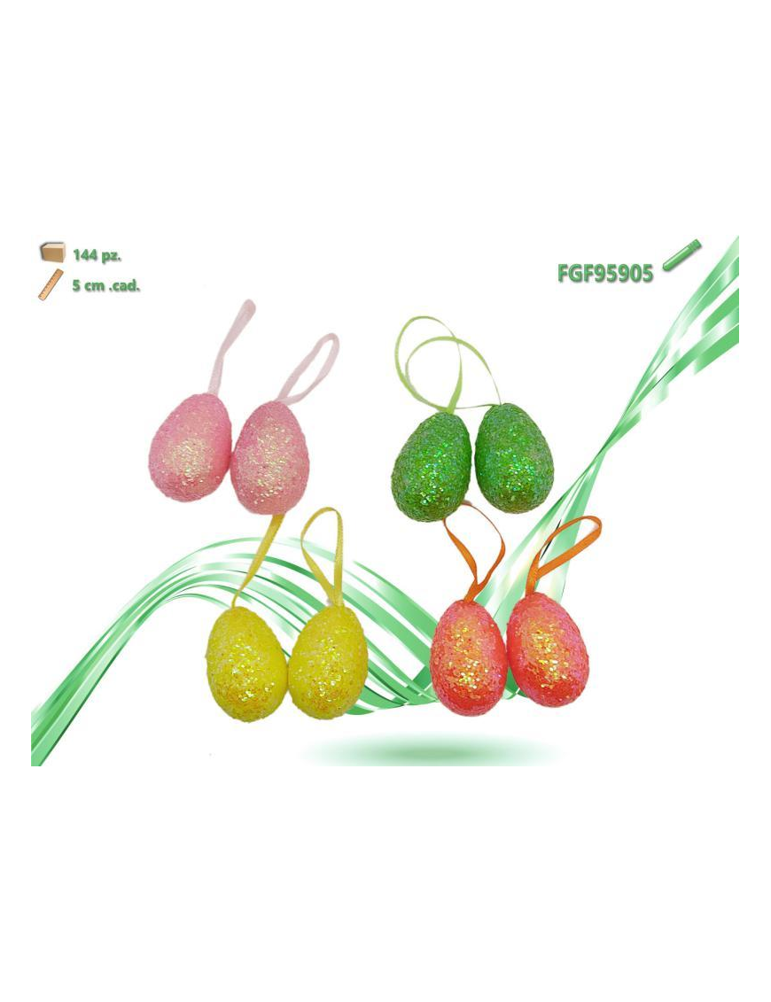 COLOR POLYSTYRENE EGGS 5cm 8pcs 95905