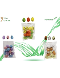 OVETTI POLISTIROLO COLORATI  3,5 CM 14 PEZZI