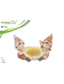 BAMBINI CON GIRASOLE 23 CM