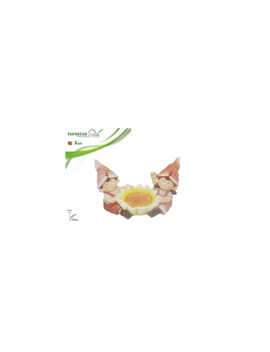BAMBINI CON GIRASOLE 23 CM