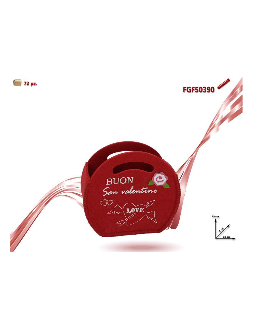 BORSETTA LOVE IN FELTRO 15x8x13
