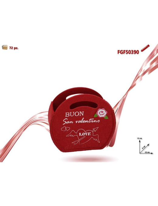 BORSETTA LOVE IN FELTRO 15x8x13