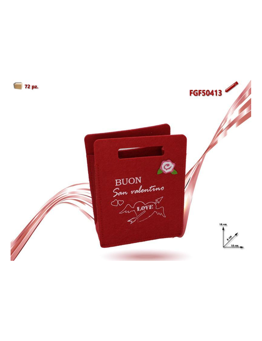 BORSETTA LOVE IN FELTRO 15x8x18