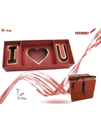 RED I LOVE YOU PAPER BOX 45cm