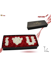 PAPER BOX WITH SCENTED ROSES 50x20cm