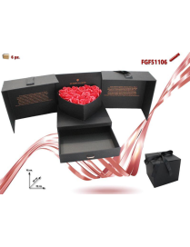 PAPER BOX WITH SCENTED ROSES 50x25cm