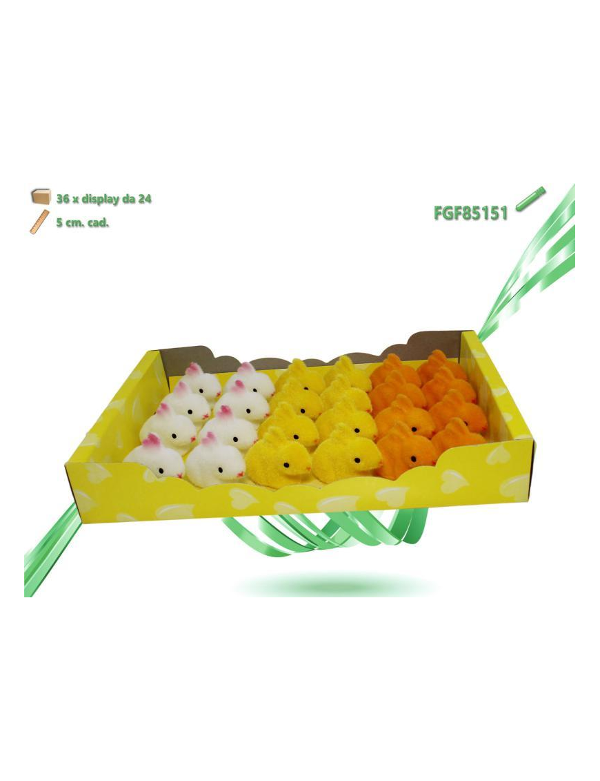 ESP. CONIGLIETTI COLOR  5cm 24pz 85151