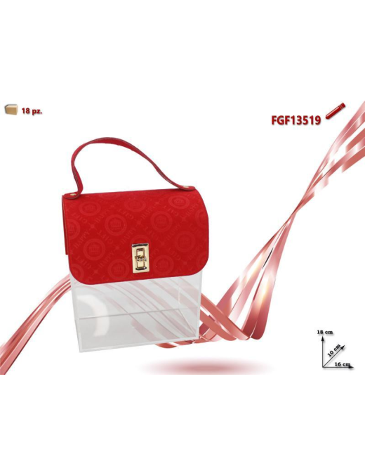 BORSA PLASTICA E VELLUTO 16x10x18cm