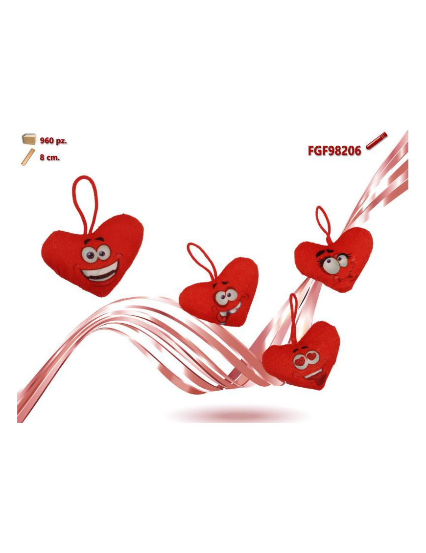 PLUSH HEART 8cm KEY RING