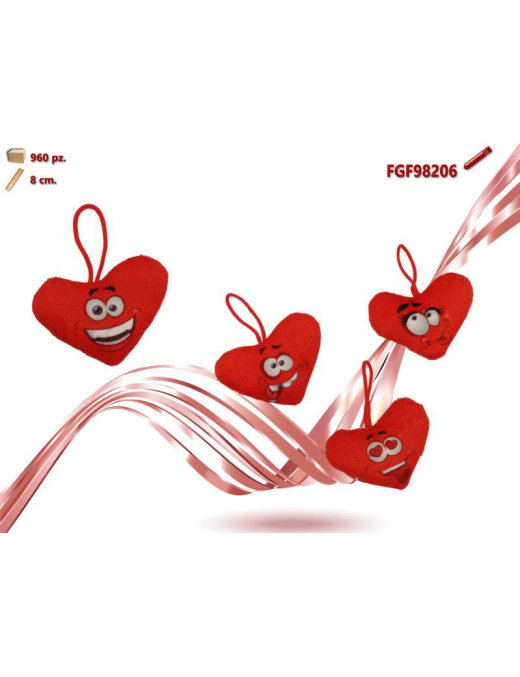 CUORE PELUCHE 8cm PORTACHIAVI