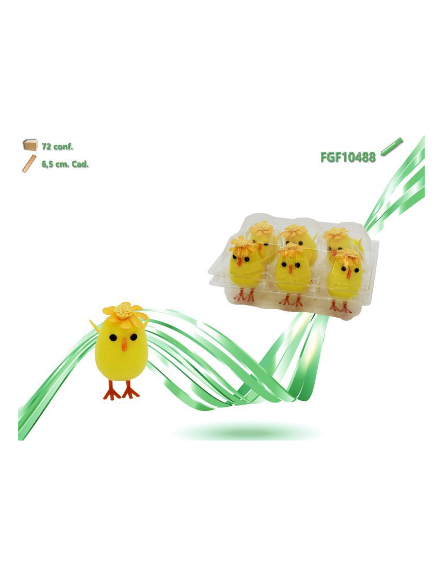 CHICKS IN CASE 6 pieces 6.5cm