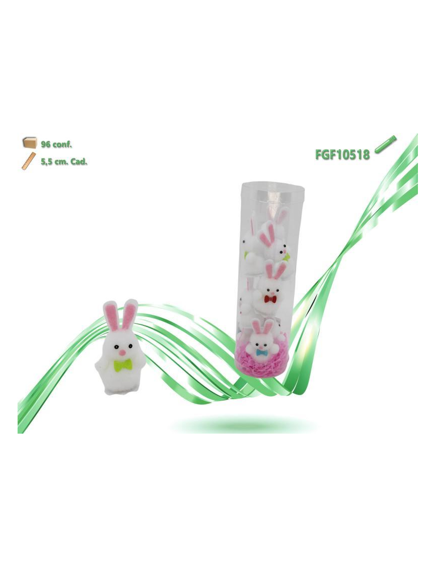CONIGLIETTI IN TUBO PVC 9pezzi 5,5cm