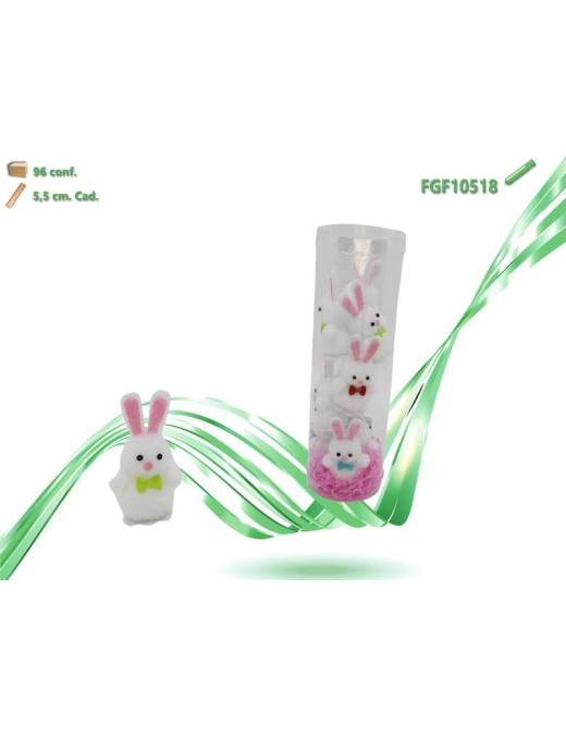 BUNNIES IN PVC TUBE 9 pieces 5.5cm