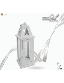 LANTERNA METALLO BIANCO  23cm