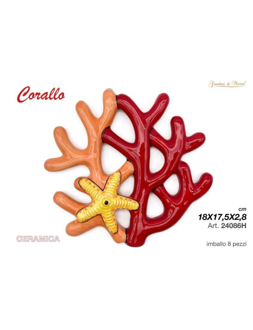 HOME ARREDO CORALLO ROSSO 18x17,5 CENTIMETRI