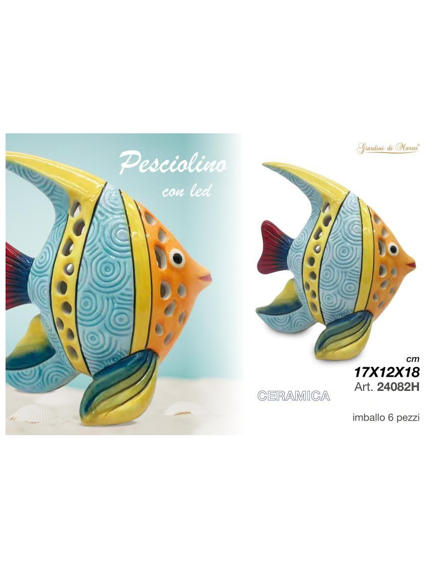 HOME ARREDO PESCE 17x12x18 CON LED