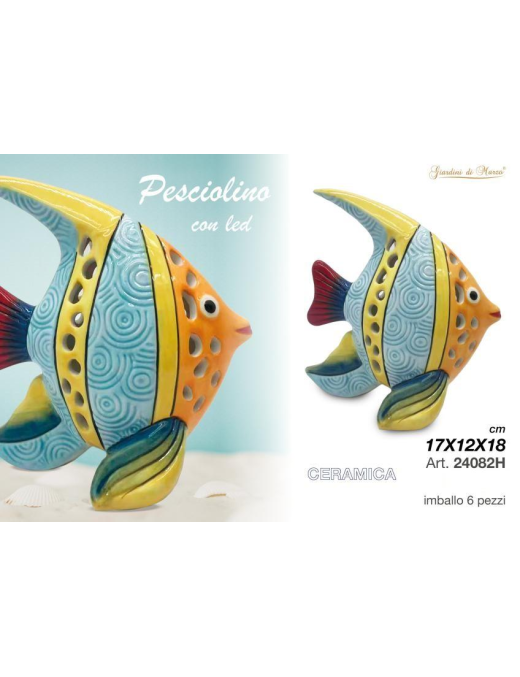 HOME FURNITURE FISH 17x12x18 WITH LED