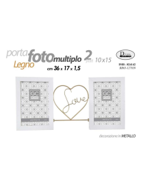 WOODEN PHOTO FRAME 2 FRAMES 10x15cm