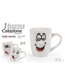 TAZZA MUG CON FACCIA BIANCA