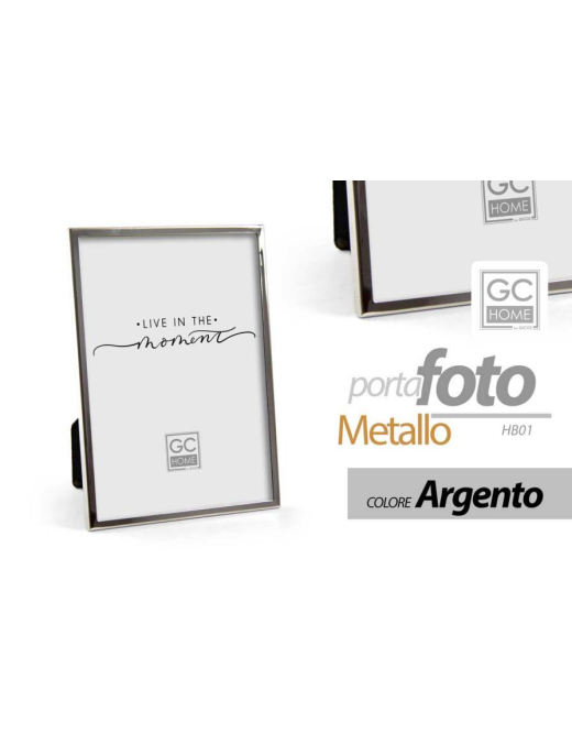 SILVER METAL PHOTO FRAME 10x15cm