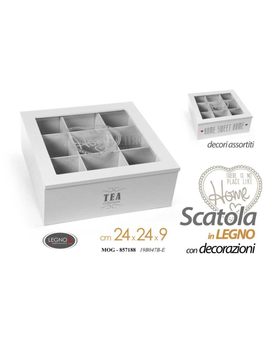 SCATOLA PORTA BUSTINE TH 24x24x9cm
