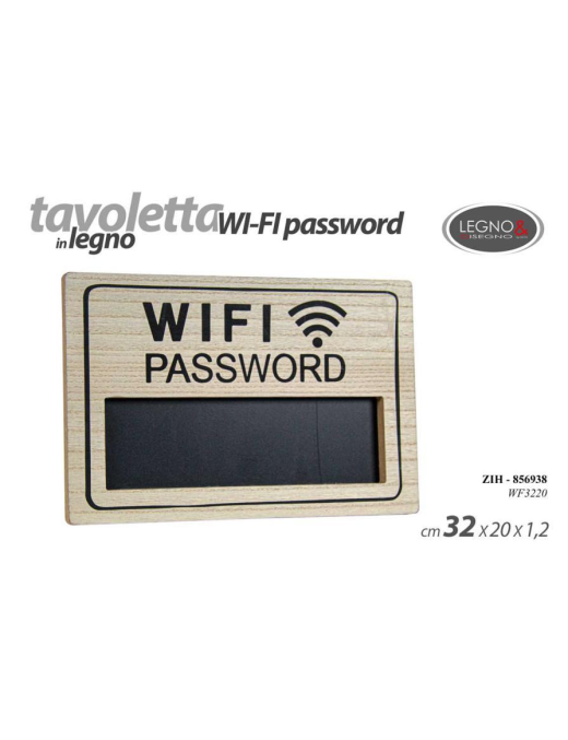 CARTELLO LEGNO WI-FI 32x20x1,2cm