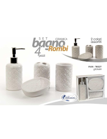 SET 4pezzi ROMBI LINEA BAGNO