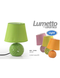 LUMETTO CON BASE IN CERAMICA  28cm COLORI  ASSORTITI