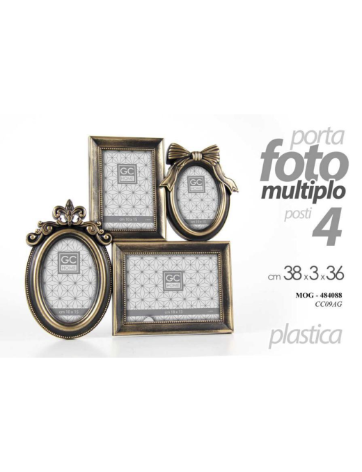 PORTAFOTO PLASTICA MULTIFOTO 4 POSTI