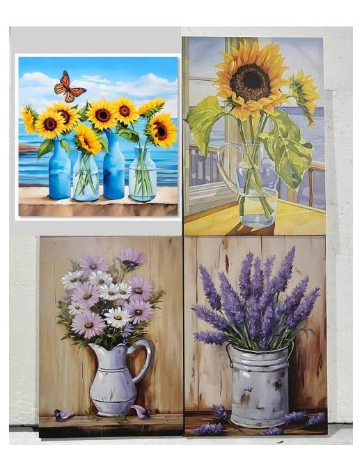 PAINTING 50x70x2.5cm ASSORTED COLORS AND DESIGNS