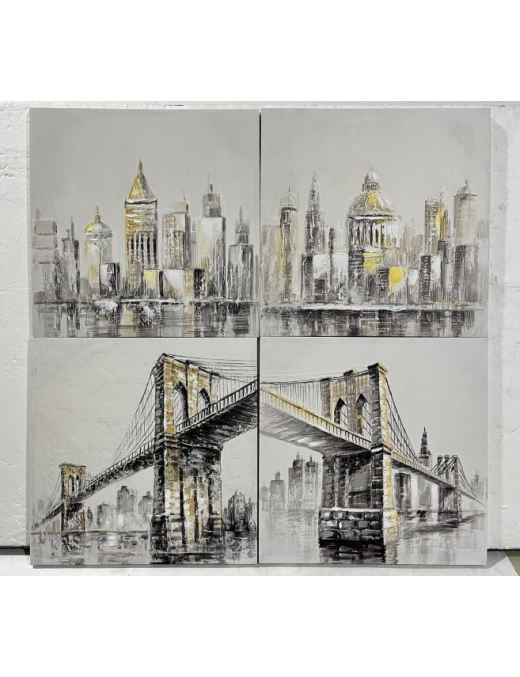 PAINTING 60x60x2.5cm ASSORTED COLORS AND DESIGNS