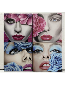 QUADRO  60x60x2,5cm COLORI E DISEGNI ASSORTITI