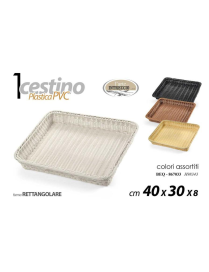VASSOIO RETTANGOLARE PLASTICA 40x30x8cm