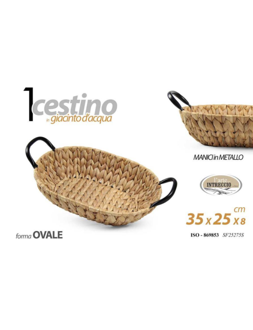 CESTINO GIACINTO OVALE 35x25cm