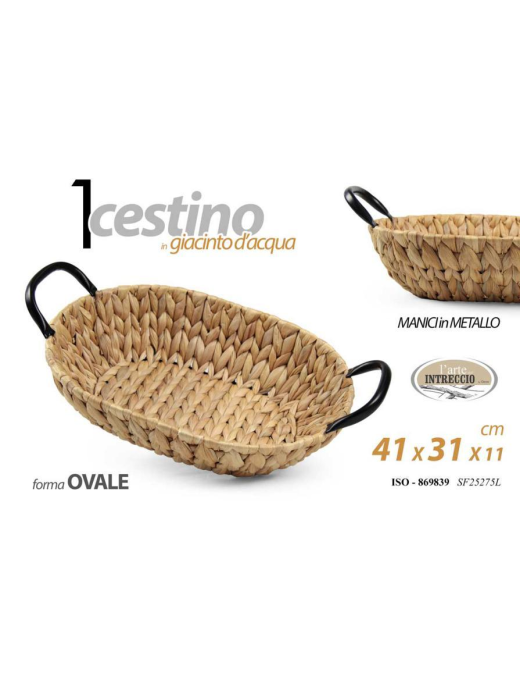 CESTINO GIACINTO OVALE 41x31cm